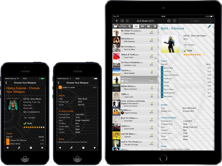 Music database app for iPhone, iPad and Android » CLZ Music