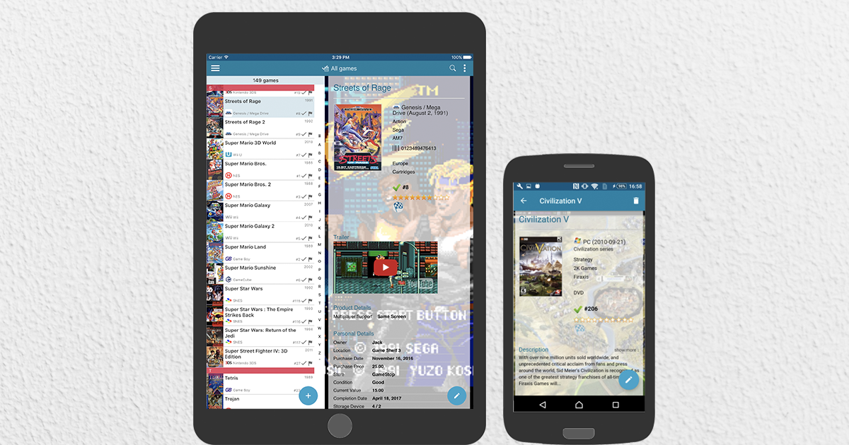 Game database app for for iPhone, iPad and Android » CLZ Games
