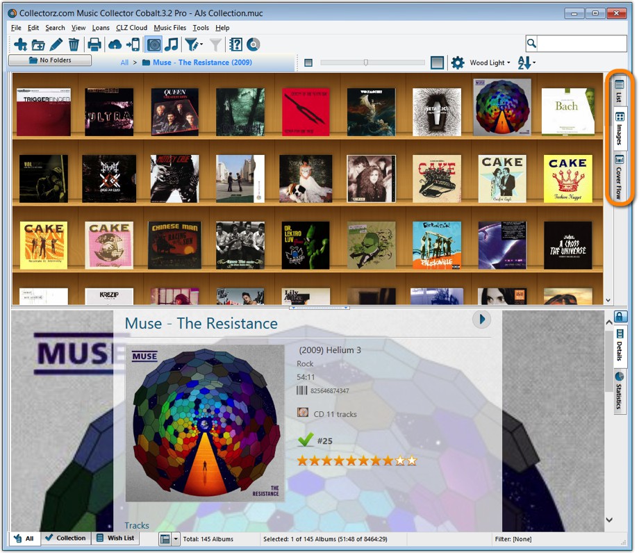 Music Collector desktop software Catalog CDs and vinyl on your PC or